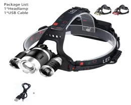 5 LED -strålkastare 20000 Lumens High Power LED -strålkastare T6 4Q5 Camping Head Torch Zoom 4 Modes Head Lantern 2x18650 Frontal Lamp304M5102256