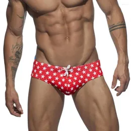 Underpants SANWOOD Men Summer Beach Drawstring Star Print Swimming Pants Swimwear Briefs Underwear