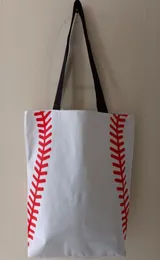 2022 sacos de costura de beisebol 5 cores 16512635inch alça de malha bolsa de ombro costurada impressão tote bolsa de lona esporte viagem b3886347