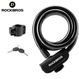 Rockbros Bicycle Lock Bike Portable Anti-Theft Ring Lock MTB Road Cycling Cable Lock Motecycyl Vehicle Vicycle Accessories 240301