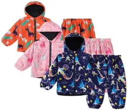 Keaiyouhuo Sport Suit 소년 소년을위한 어린이 의류 세트 긴 소매 어린이 옷 소녀 방수 의상 2 ~ 5 y 2108045150028