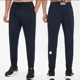 män designer yoga rak ben tröjor män byxor outfit sport snabba torr gym fickor svettbyxor byxor männas avslappnade elastiska midja gym byxor för män