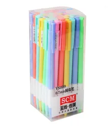GENKKY 48PCSLOT Kawaii Stationery Ballpoint Pen Appearance colorful candy color 07 mm creative ballpoint penblue VS00915854553
