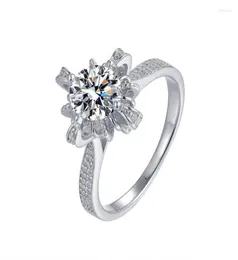 Wedding Rings Solitaire Women39s Star Cut 1 Carat Diamond Ring 925 Sterling Silver Jewelry Moissanite Engagement Gifts For Wome4202849