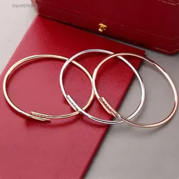 Ny designer armband 3mm tunnare mode unisex manschett par armband stål smycken valentiner dag gåva