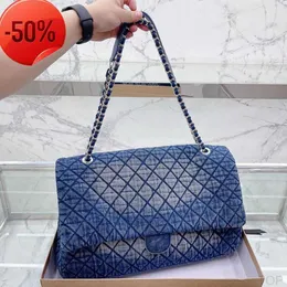 Borse a tracolla Channel Denim Blu cc Flap Designer di lusso Borsa da donna Tote Shopping Crossbody Vintage Ricamo 8899ess