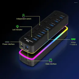 Porta di alimentazione hub Stazione per laptop Docking Stazione di interruttore indipendente ESTENSIONE VACCIO Lettura Scrivi USB Expander USB