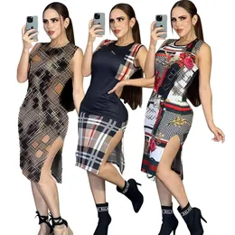 Designer impressão bodycon vestidos mulheres sexy sem mangas bandage vestido club wear navio livre