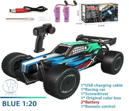 120 4WD RC -bil med LED -lampor 24G Radio Remote Control Buggy Offroad Control Trucks Toys for Children 21121892973642069020