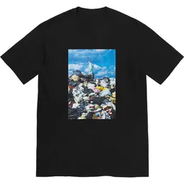 Tung gjord USA -stil Trash Staty of Liberty Tee Men Designer T Shirt skateboard Summer Casual Street Wear Women Tshirt 24SS 0306