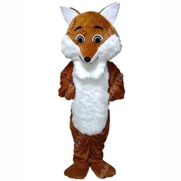 Attraktives langhaariges Fuchs-Maskottchen-Kostüm für Halloween, großflächige Werbung, Spielanzug, Party-Rollenspiel-Kostüm