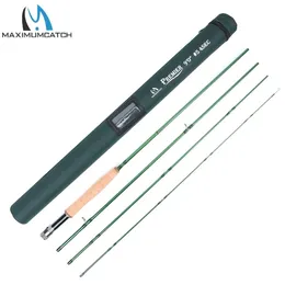 Maximumcatch 3-12WT 9FT Fly Rod 36T SK Fibra de carbono Ação rápida Vara de pesca com mosca 4 seções com tubo Fly Rod 240227