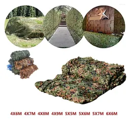 الخيام والملاجئ عززت طبقة مزدوجة ممولة صافية العسكرية Camo Netting Sun Sheelter في الهواء الطلق حديقة المظلة غطاء السيارة خيمة الظل