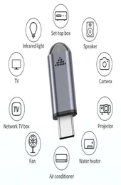 Micro USB Typec -gränssnitt trådlöst infraröd fjärrkontrolladapter Smart appstyrtelefonsändare för Android -telefoner7861115