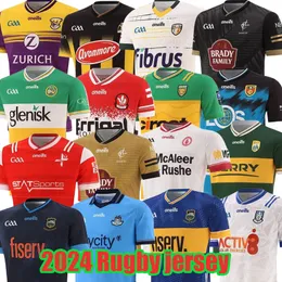 2024 New Rugby Jersey Dublin Down Louth Antrim Wexford Wicklow Laois Mayo Hurling Derry Westmeath Limerick Cork Donegal Ireland Shirts Fermanagh Tyrone Tipperary