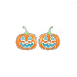 Stud Earrings Self Product 925 Sterling Silver Pumpkin Glow In The Dark For Women Luxury Designer Jewelry Gift Girl