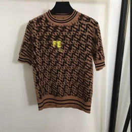 T Shirt Tasarımcı Sweater Kadın Sweaters Kadın Jumper Baskı Kazak Normal Kısa Kollu Müret