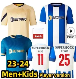 23 24 FC Portos Men Soccer Jerseys Dragon Fans Player Player Training 2024 Campeoes Pepe Sergio Oliveira Mehdi Luis Diaz Matheus Football Shirt