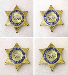 1 pz US Los Angeles County Detective Badge Movie Cosplay Prop Pin Spilla Camicia Risvolto Decor Donna Uomo Halloween Gift7265698