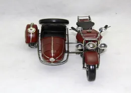 Tinplate Military Motorcycle Model Handmade Motor Tercycle Toy Furniture Decoration Work of Art Figured for Gift Colle1686219