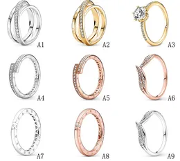 925er Sterlingsilber, neuer Stil, funkelnder, versetzter Kreis, Drei-Ring-Ring, neuer Paar-Ring, schlichter Stil-Ring für Frauen