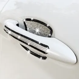 Acessórios interiores 2024 carro diamante maçaneta da porta adesivo anti-risco tigela película protetora cristal anti-colisão tira adesivos