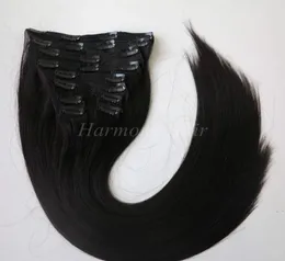 120g Clip-in-Haarverlängerungen aus Echthaar. Verkaufe Clip-in-Haarverlängerungen für glattes Haar. Brasilianische Clip-in-Haarverlängerungen für den ganzen Kopf. 8189469