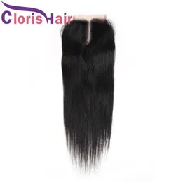 중간 부품 Raw Virgin Indian Human Hair Closure Half Hand 묶인 4x4 Silk Straight Body Deep Wave Lace Top Closures 조각 NAT2722179