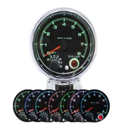 Universal 375039039 Car Tacho Rev Counter Gauge Tachometer W 7 seven colors LED RPM Light2512825