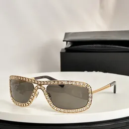 2024 Diamonds Luxury Designer Solglasögon Pilot Goggle Solglasögon med Box For Women Anti-UV400 Top Quality Famous Classic Retro Brand Fashion Sunglasses A7155C