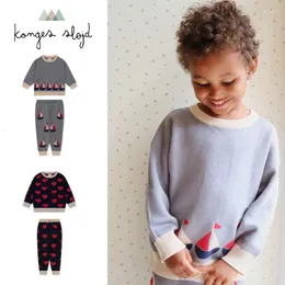 Conjuntos de roupas Konges Slojd Aw23 Conjunto de malha suéter infantil