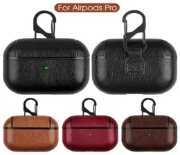 Skórzana obudowa na Airpods PU PC Case do Airpods Pro Bluetooth Earpods Eardhone Haczyny Hak