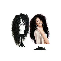 Lace Wigs Brazilian Deep Wave360 Lace Frontal Wig 250% High Density Glueless Front Human Hair Hd Transparent Water Curly Fl Natural W Dhxrl