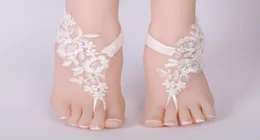 New lace floral bridal anklet Foot Chain Barefoot Sandals wedding accessory Foot jewelry1581511