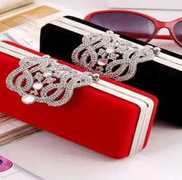 Luxury Women Bridal hand bags shoulder bag wedding events party diamond crystal beaded satin bag wallet CPA9584949654