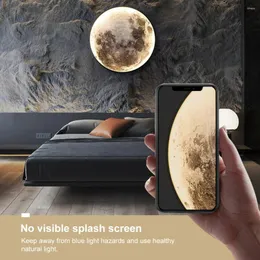 Настенный светильник, украшение в виде Луны, современный светодиодный светильник 31 Вт, внутреннее освещение для спальни, гостиной, комнаты, дивана, фон, ночник, украшение дома