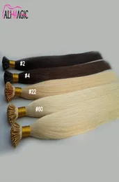 Vendendo eu ponta extensões de cabelo humano fusão extensões de cabelo preto marrom loira prebonded 100g 100 cabelo humano 20quot22quot2117825