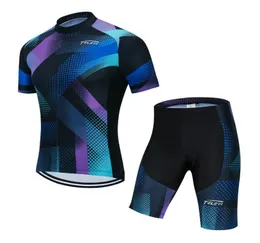 Roupas de ciclismo conjuntos camisa homem manga curta pro equipe corrida uniforme verão triathlon estrada bike8477903