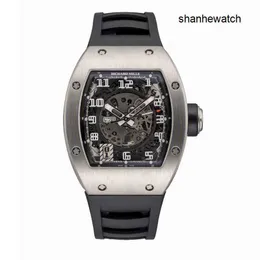 Relógio atemporal Elegance Watch RM Watch Rm010 Mens Series Watch Titanium Metal Data Display Totalmente oco