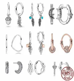 2021 925 Sterling Zilveren Lnfinite Zirkoon Oorstekers Voor de Originele Oorbellen Charm Maken Fashion Diy Sieraden Voor Vrouwen3016986