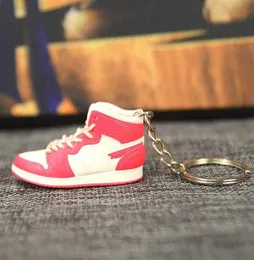 Stereo rein 3D -Handwerk Mini Sneaker Schlüsselbund Frau Männer Kinder Key Ring Geschenk Luxusschuhe Schlüsselanhänger Auto Handtasche Schlüsselkette Basketballschuhe Schlüsselhalter 10 Stile 24g