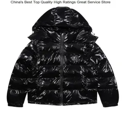 Parka da uomo in piumino da uomo TOP cappotti da donna ricamo nero lucido Irongate cappuccio staccabile giacca invernale di alta qualità 2211286474842