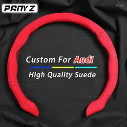 Steering Wheel Covers Non-slip Car Cover Suede For Audi Q2 Q3 Q5 Q7 S3 S4 S5 S7 R8 RS3 RS A1 A3 A4 A5 A6 A7 B7 B9 Accessories