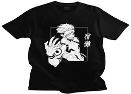 Каваи прохладный аниме Jujutsu футболка Kaisen Men Men Shart Elive Manga Graphic Tshirt Cotton Tshirt Ryomen Sukuna Tee Tops Clothing Y0409698057