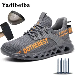 Рабочая обувь со стальным носком для женщин и мужчин, защитная обувь, легкие рабочие защитные ботинки, дышащие рабочие кроссовки, строительная обувь унисекс 240220