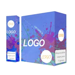 Caixa de embalagem personalizada Caneta Vape descartável E-cigarros Caixas de exibição de pacote de logotipo personalizado Pod Carrinhos planos Óleo grosso Vazio OEM Vaporizador de bateria recarregável