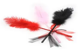 New ostrich feather Clit tickler Spanking Sex Toy Tickler Sex Whip Flirt Soft Ticklers Slave Flogger1197224