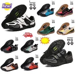 Cycling Footwear Men Speed Road Bike Sneakers Flat Carbon Cycling Shoes MTBs Cleats Women Mountain Bicycle Shoes SPD Pedals Racing Biking Footwar GAI