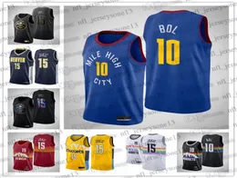 Custom Denvers män kvinnor ungdom 202021 nuggets 10 bol bol15 jokic röd svart stad jersey4786902