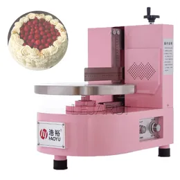 丸いケーキクリームコーティング充填マシンバースデーケーキスプレッディングマシンパンクリーム装飾スプレッダー